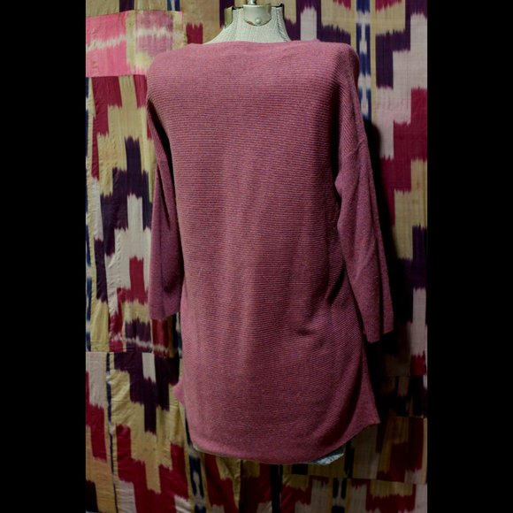 J. CREW Mauve Cashmere Long Sweater - Picture 3 of 6